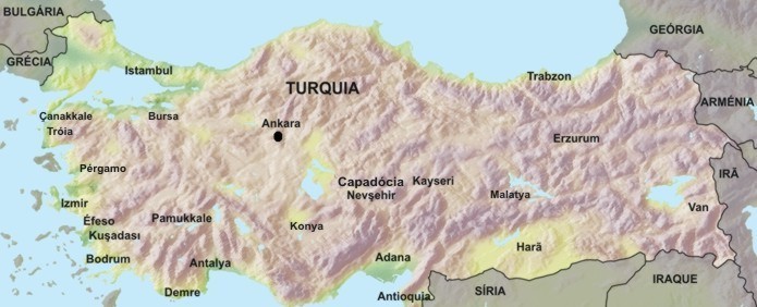Mapa da Turquia