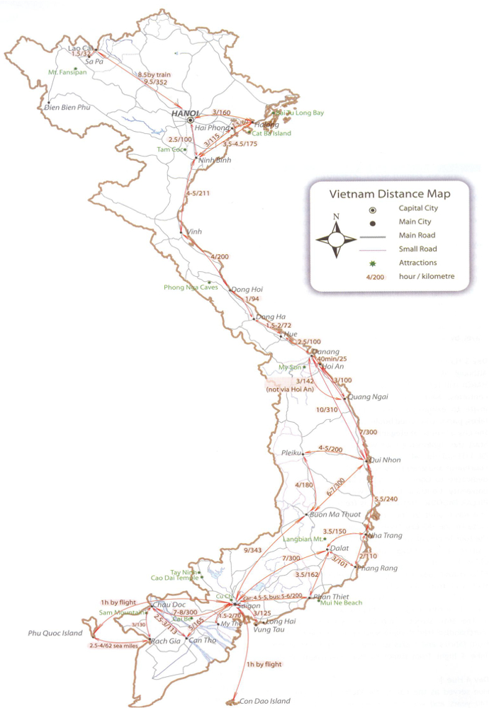 mapa-de-distâncias-vietnã-vietnam-viagens-pacotes