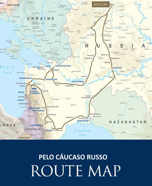 Mapa - Pelo Cáucaso Russo