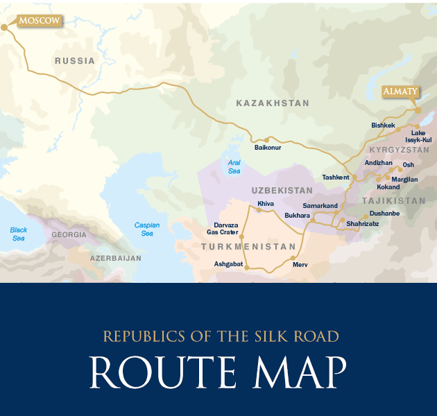 Mapa - Ásia Central - Rússia