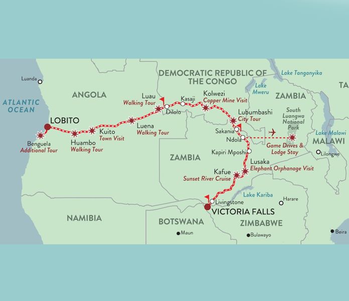 Rovos Rail - De Lobito a Victoria Falls